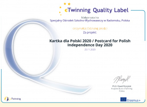 KARTKA DLA POLSKI 2020 - projekt eTwinning