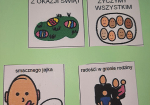 Życzenia wielkanocne- obrazkowe symbole AAC