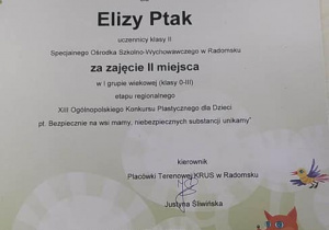 Dyplom Elizy